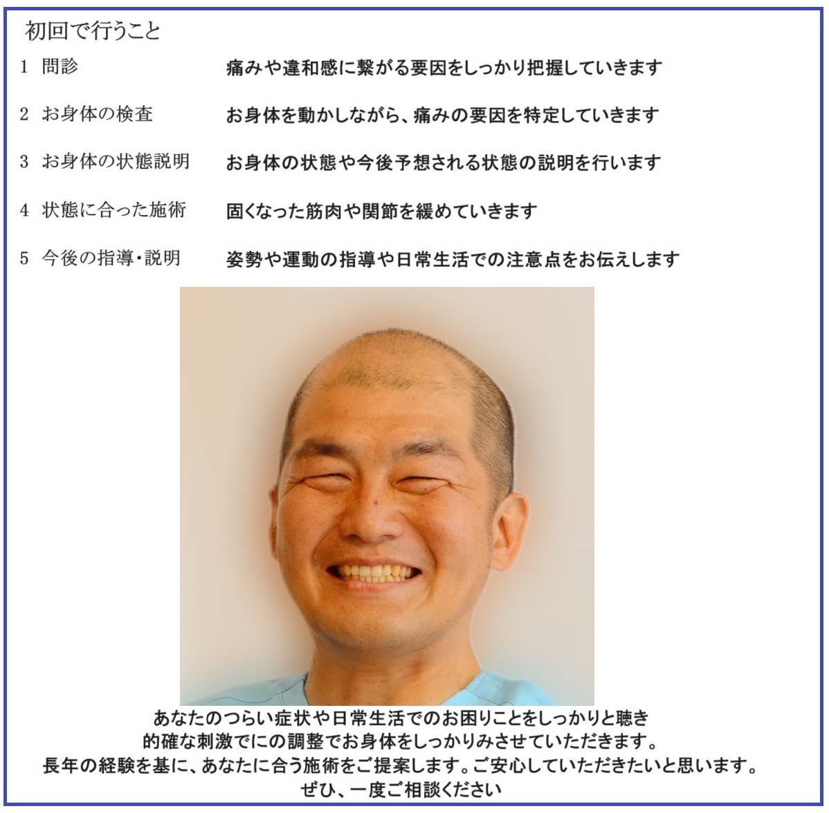 初回で行うこと
